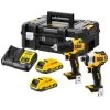 Pack 2 Machines DEWALT Pack Perceuse + Viss à Chocs 18V 2Ah TSTAK - DCK2061D2T-QW