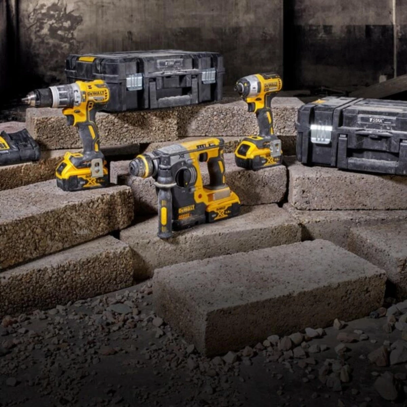 Pack 3 Machines DEWALT Pack Perceuse Viss Percu + Perfo SDS-plus + Viss à Chocs 18V 3x5Ah - DCK368P3T-QW 7 Pack 3 Machines DEWALT Pack Perceuse Viss Percu + Perfo SDS-plus + Viss à Chocs 18V 3x5Ah - DCK368P3T-QW – Image 6