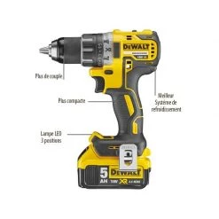 Perceuse Visseuse Sans Fil DEWALT Perceuse Visseuse 18V 5Ah - DCD791P2 -Perceuse Visseuse Soldes dewalt perceuse visseuse 18v 5ah dcd791p2 4