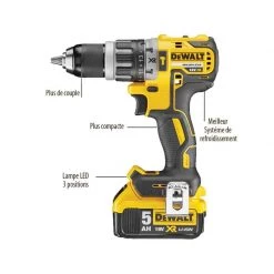Perceuse Visseuse Percu Sans Fil DEWALT Perceuse Visseuse Percussion 18V 5Ah - DCD796P2 -Perceuse Visseuse Soldes dewalt perceuse visseuse percussion 18v 5ah dcd796p2 2