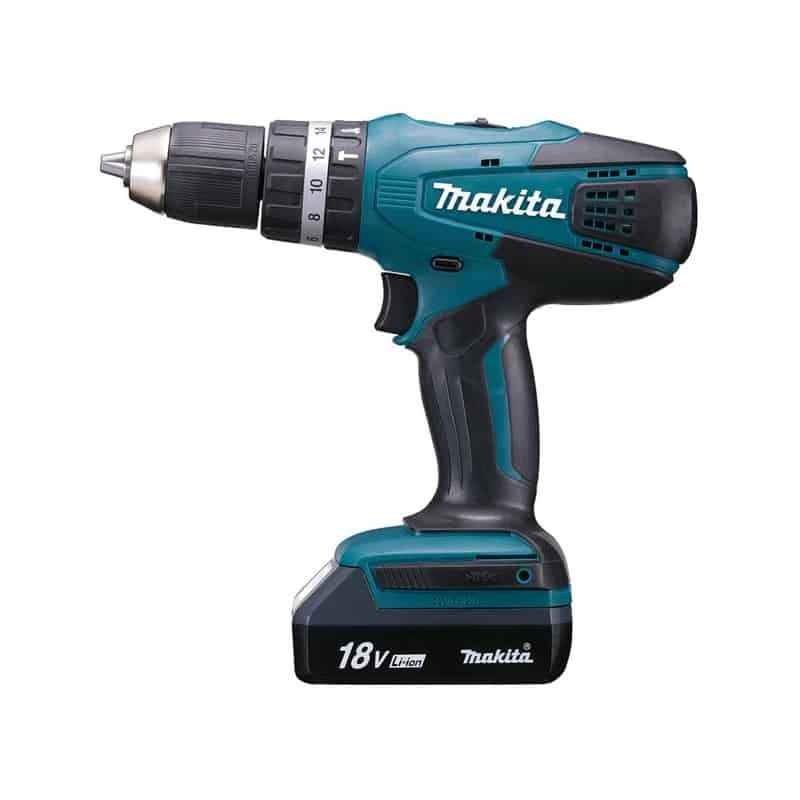 Perceuse Visseuse Percu Sans Fil MAKITA Perceuse Visseuse Percu 18V 1.5Ah + 74 Acces. - HP457DWE10 4 Perceuse Visseuse Percu Sans Fil MAKITA Perceuse Visseuse Percu 18V 1.5Ah + 74 Acces. - HP457DWE10 – Image 2