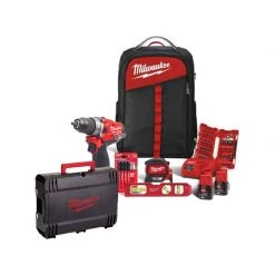 Perceuse Visseuse Percu Sans Fil MILWAUKEE Kit Perceuse Visseuse 12V 2Ah M12 FPD-202BA - 4933471382
