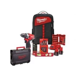 Perceuse Visseuse Percu Sans Fil MILWAUKEE Kit Perceuse Visseuse 12V 2Ah M12 FPD-202BH - 4933471383